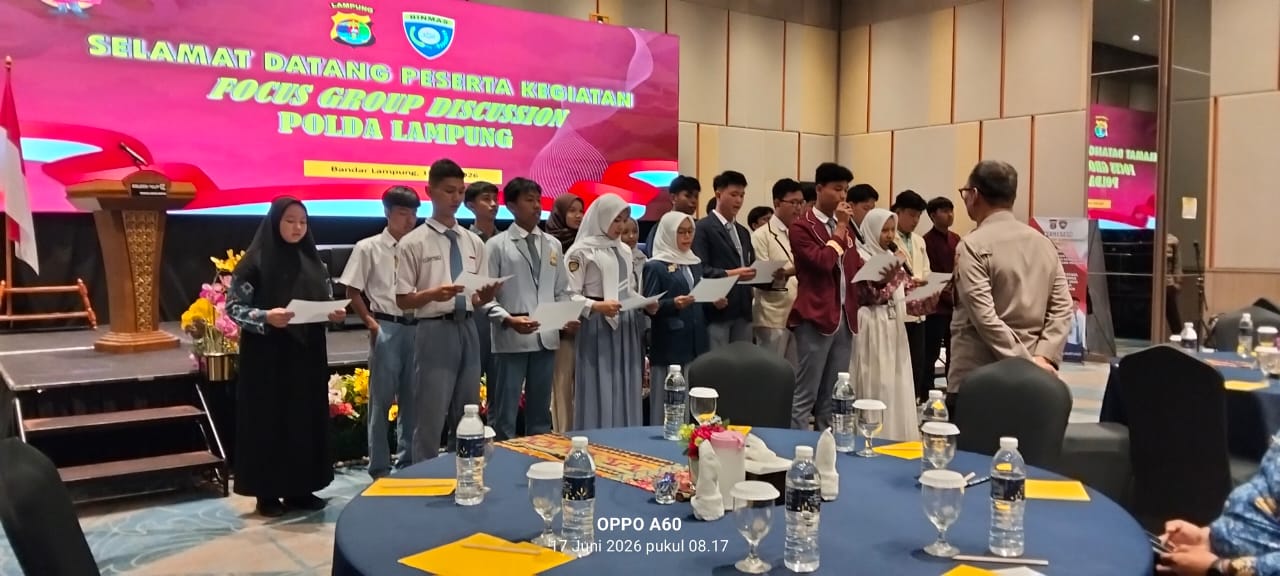 Polda Lampung Gelar FGD Bersama Pelajar Dan Guru, Kuatkan Sinergi Cegah Kenakalan Remaja