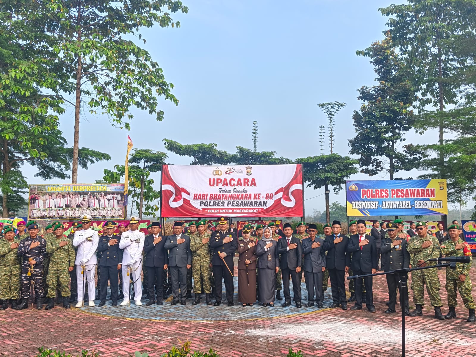 Hadiri Upacara HUT Bhayangkara Ke-80, Kakan Kemenag Pesawaran Perkuat Sinergi Bersama Polri