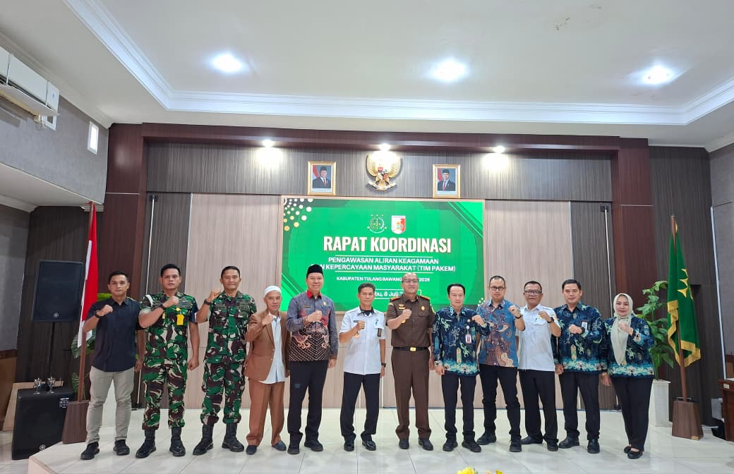 Perkuat Pengawasan Aliran Keagamaan, Kakankemenag Tuba Hadiri Rakor Tim PAKEM