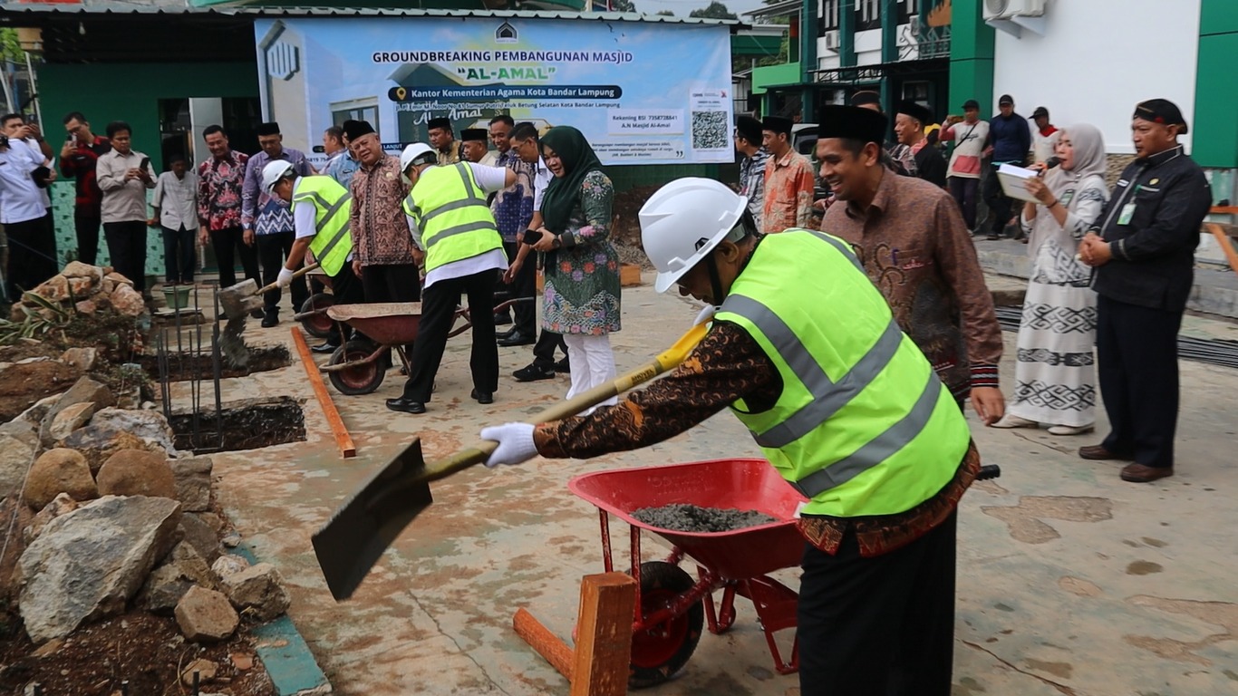 Kemenag Kota Bandar Lampung Bangun Masjid Al-Amal, Dari Ruang Ibadah Menuju Pusat Pembinaan Umat