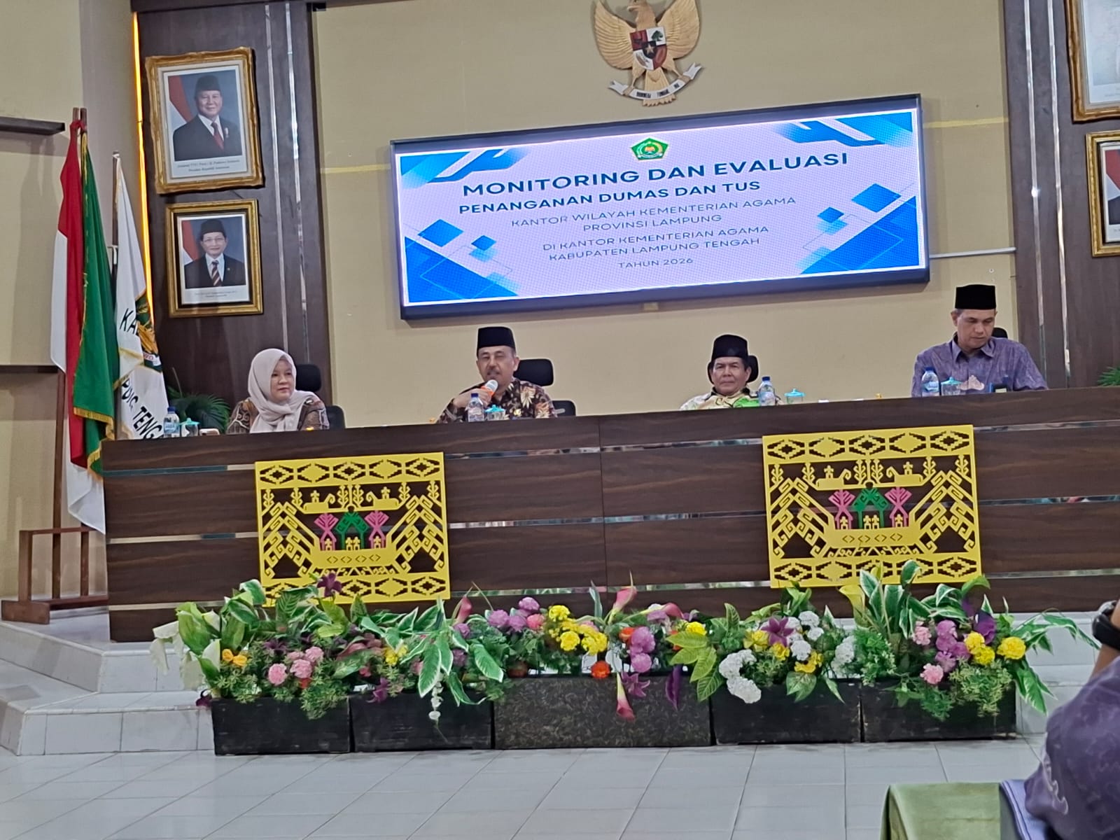 Kepala MTsN 2 Lampung Tengah Ikuti Monitoring Dan Evaluasi Penanganan Dumas Dan Tusi Ortala Tingkat Kabupaten
