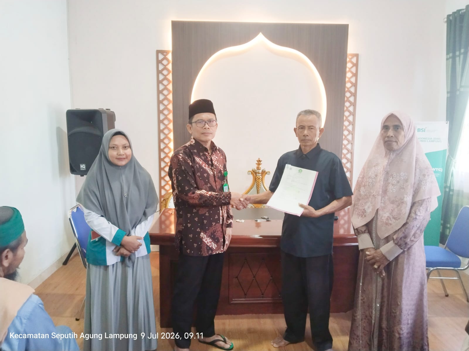 Perkuat Legalitas Aset Umat, KUA Seputih Agung Terbitkan E-AIW Untuk Tiga Lokasi Wakaf