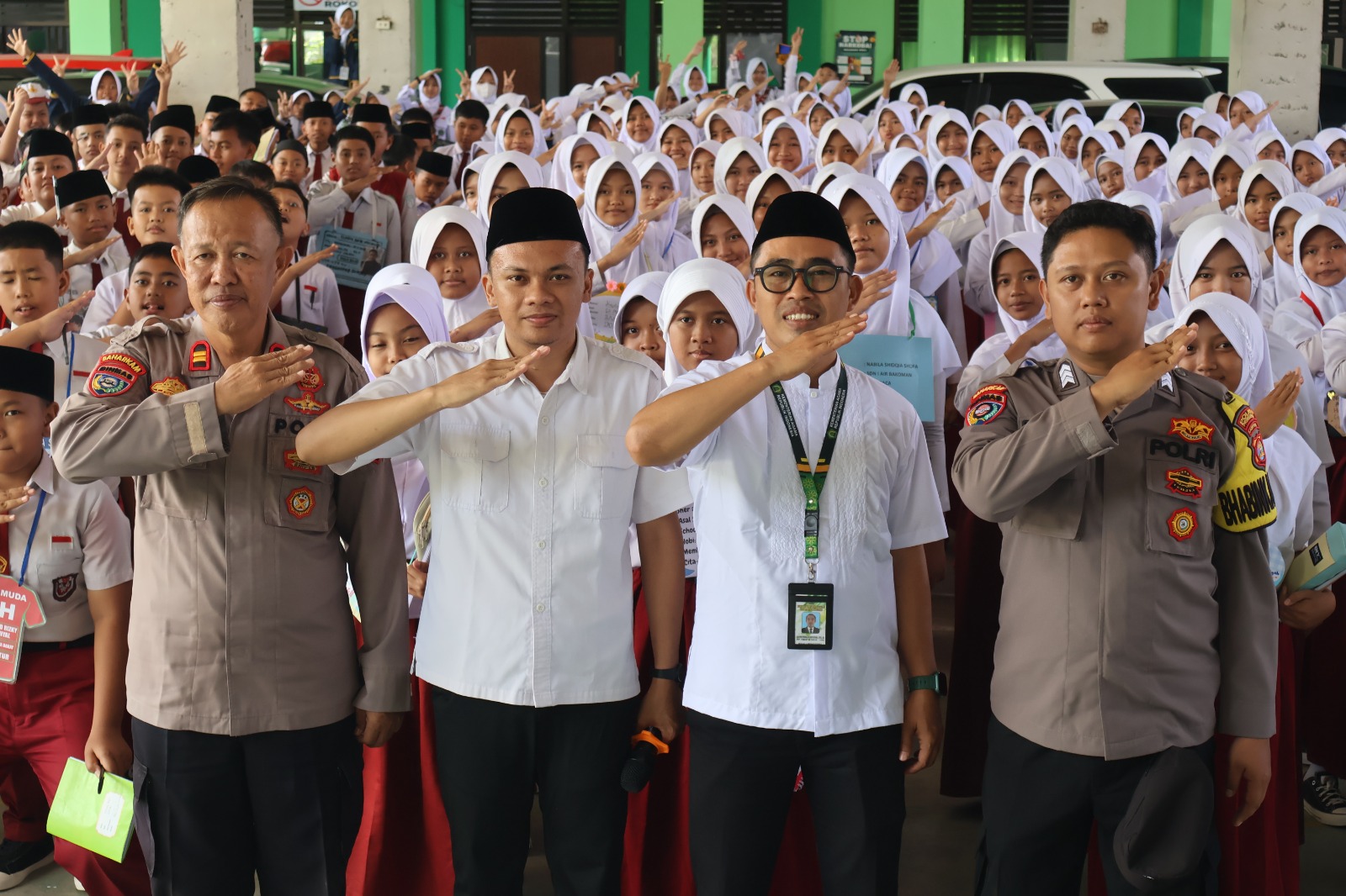 Polsek Pringsewu Berikan Pembinaan Remaja Kepada Peserta MATAMUDA MTs Negeri 1 Pringsewu