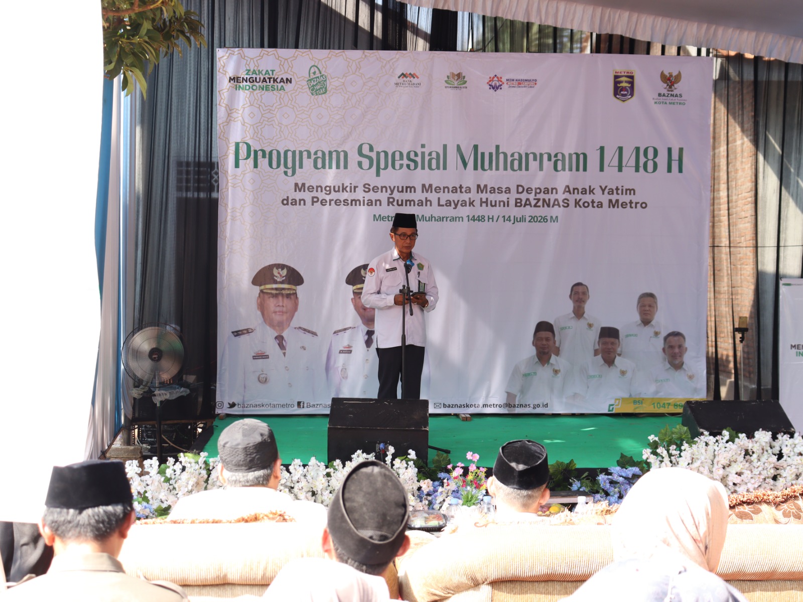 Kemenag Kota Metro Hadiri Program Spesial Muharram BAZNAS, Dukung Kepedulian Terhadap Anak Yatim Dan Program Rumah Layak Huni