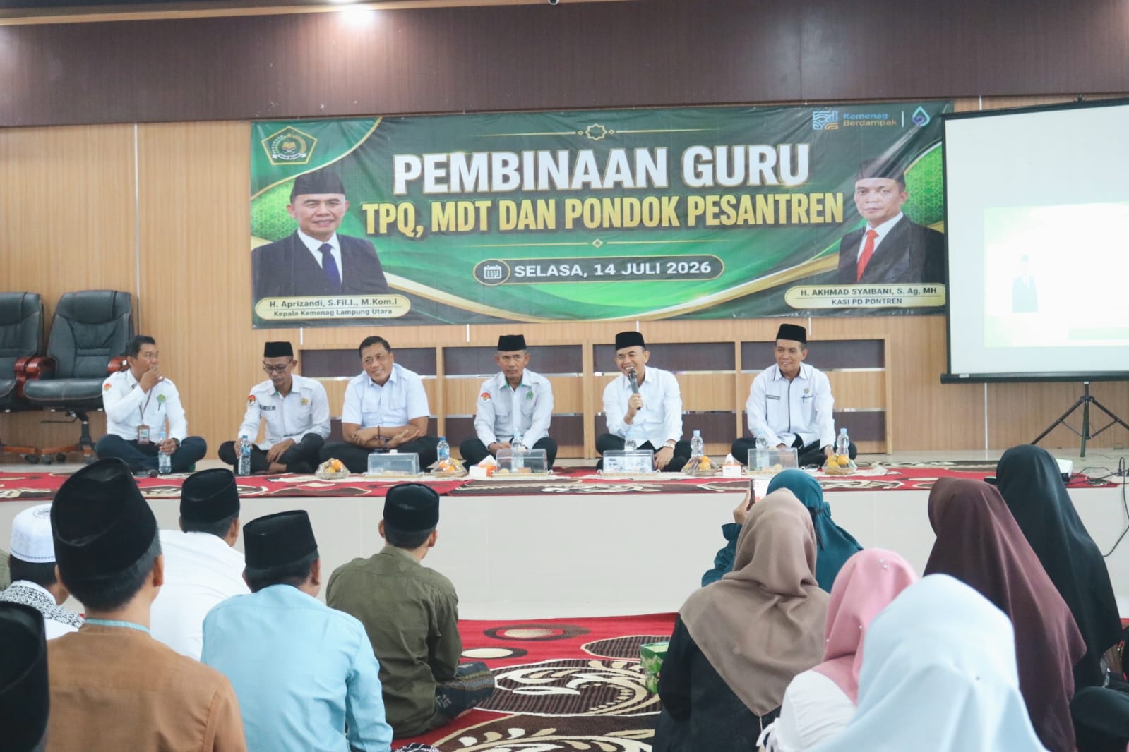 Pembinaan Guru TPQ, MDT, Dan Ponpes, Kemenag Lampung Utara Tekankan Perlindungan Santri
