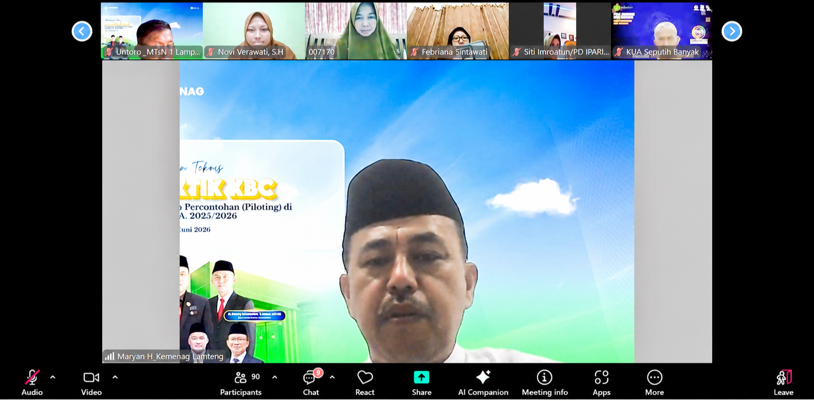 Kemenag Lampung Tengah Satukan Langkah Sukseskan Gerakan Nasional Rashdul Kiblat 2026