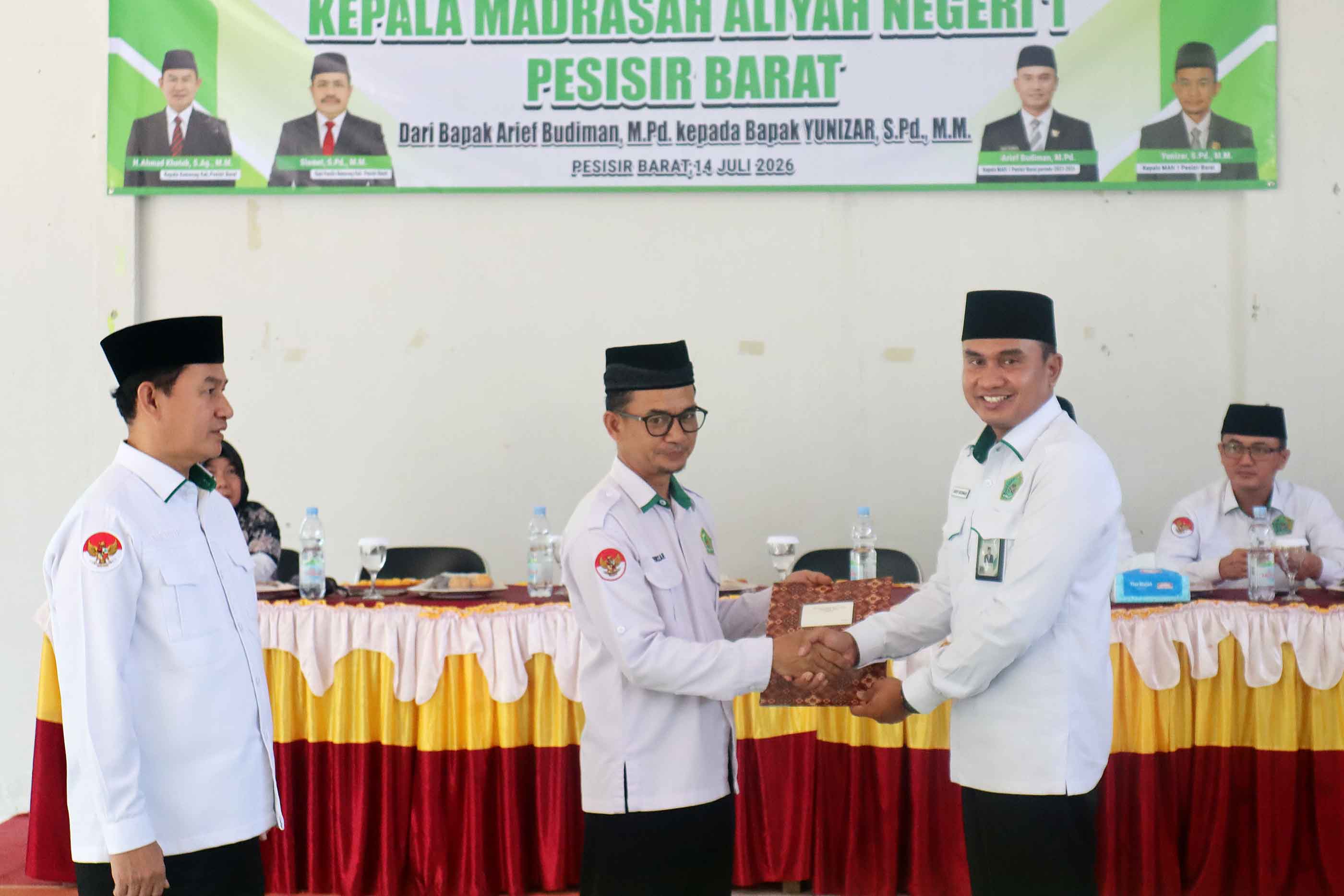 Sertijab Kepala MAN 1 Pesisir Barat : Kemenag Ajak Tingkatkan Kualitas Siswa Madrasah