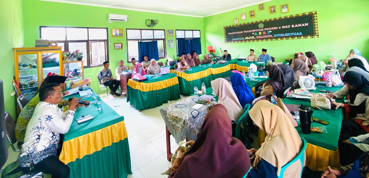 Perkuat Sinergi Awal Tahun Pelajaran, MTsN 2 Way Kanan Gelar Rapat Bersama Kapokjawas