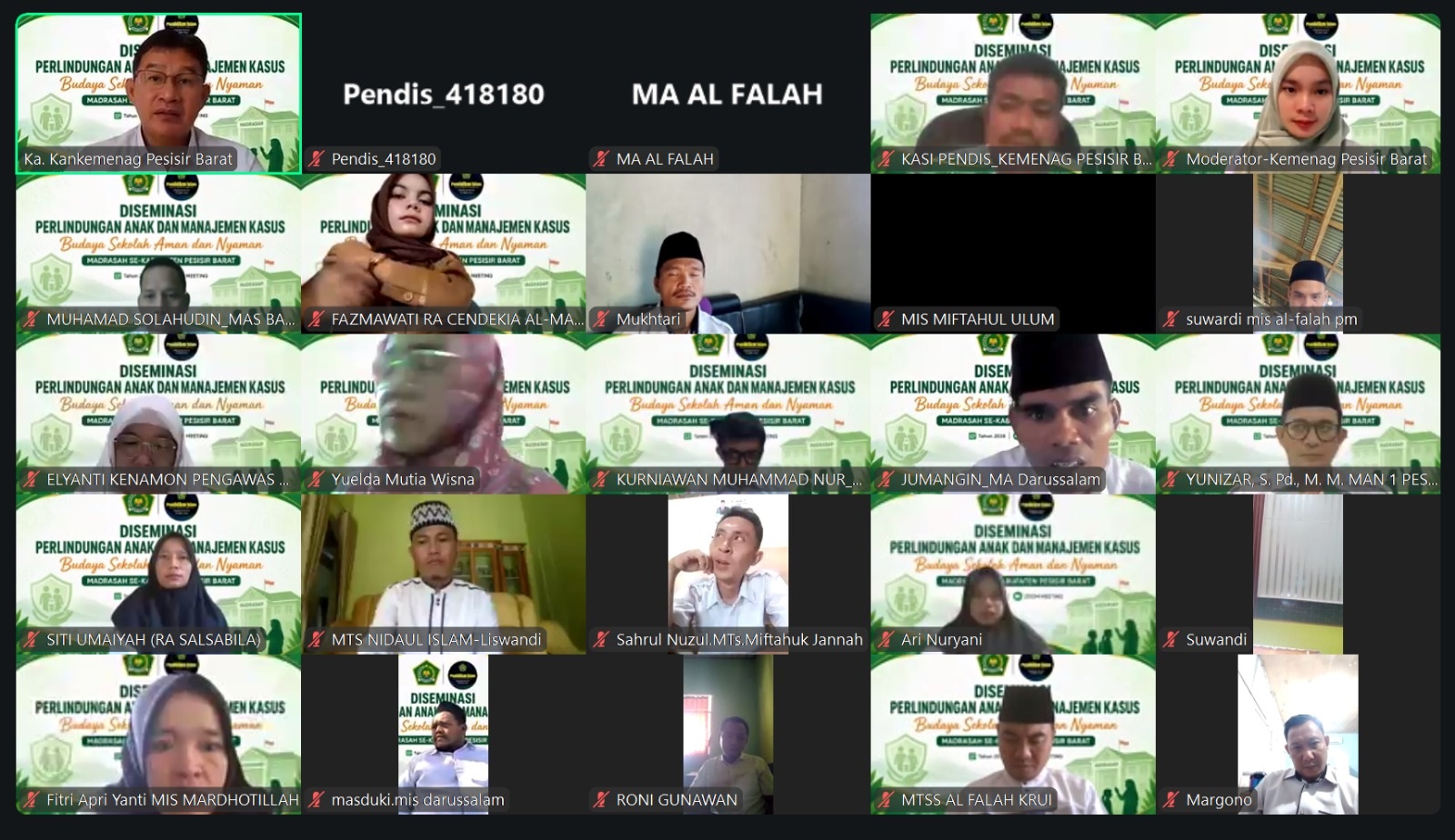 Ciptakan Madrasah Aman Dan Nyaman, Kemenag Pesisir Barat Gelar Diseminasi Perlindungan Anak