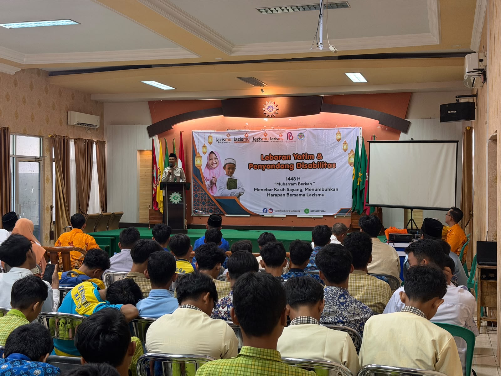 Kemenag Kota Metro Buka Program Lebaran Yatim Dan Penyandang Disabilitas 1448 H Bersama Lazismu