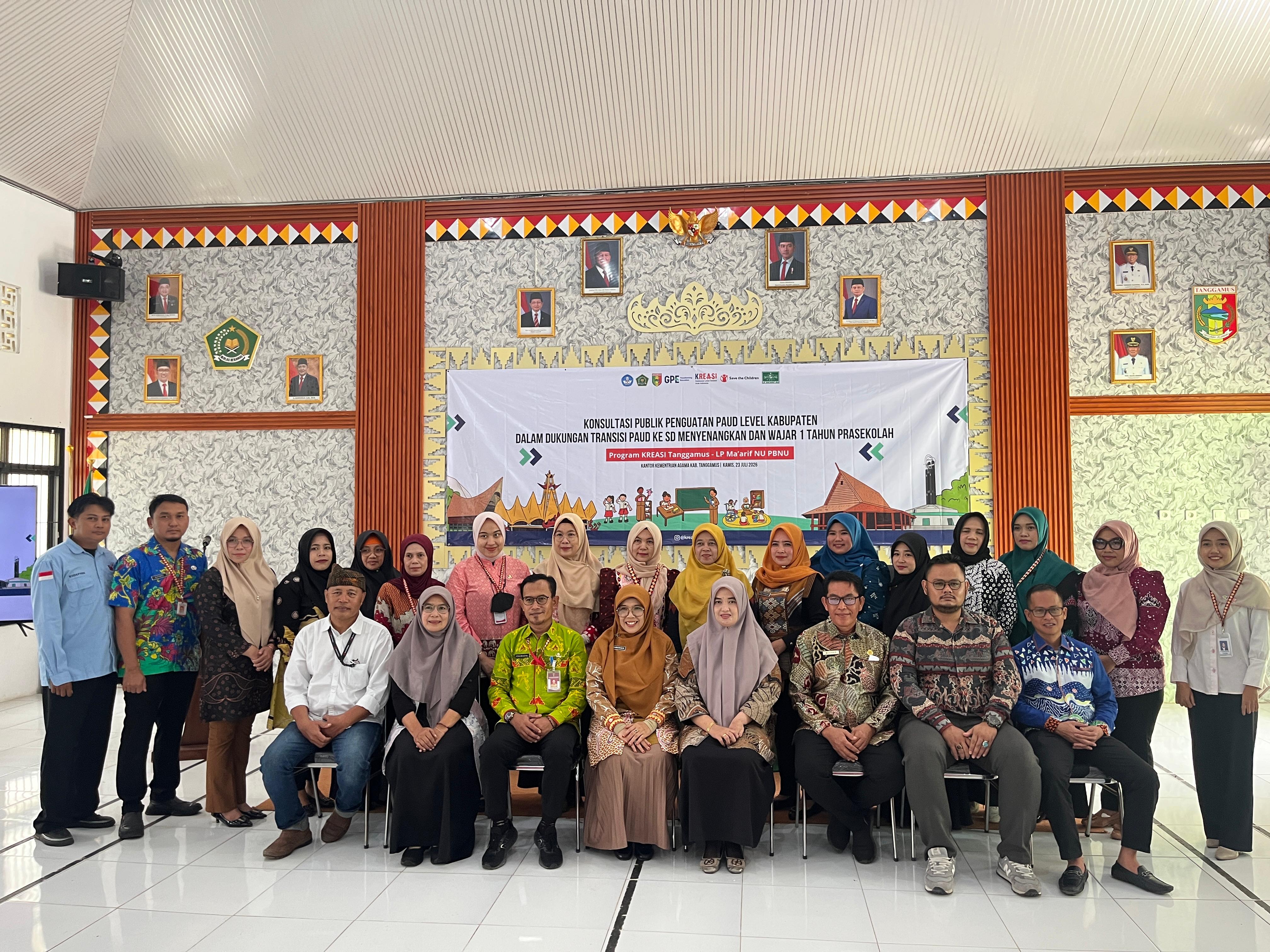 Kemenag Tanggamus Dukung Penguatan PAUD melalui Konsultasi Publik Transisi PAUD ke SD/MI yang Menyenangkan