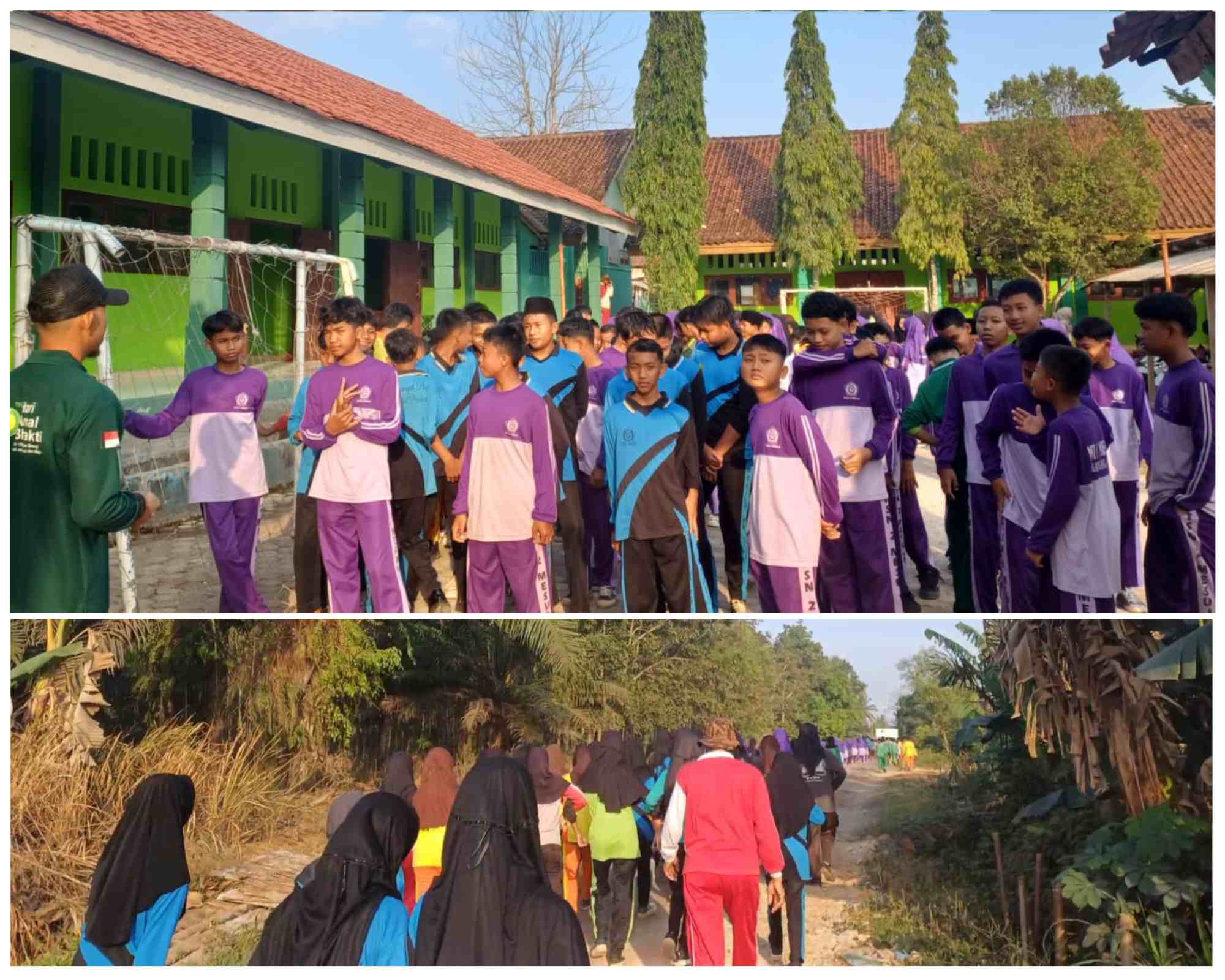 Semarakkan Jumat Sehat, MTsN 2 Mesuji Gelar Jalan Sehat Bersama Seluruh Civitas Academica