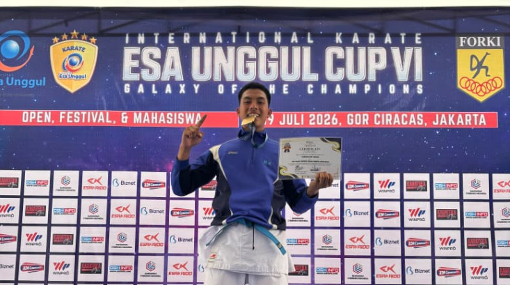 Dua Kali Berturut-turut, Andre Dwi Januar Juarai International Open Karate Championship