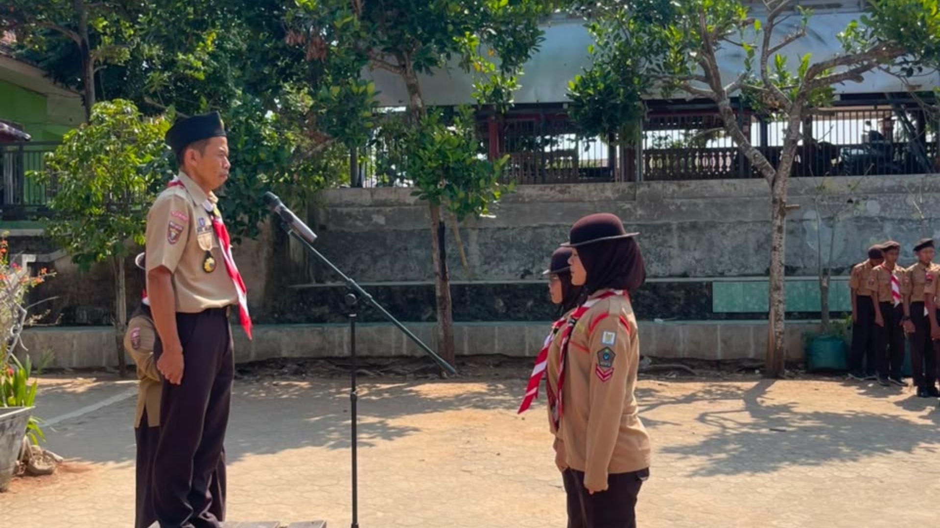 Buka Latihan Perdana, Pramuka MTsN 1 Lamsel Resmi Jadi "Laboratorium Panca Cinta" Siswa Kelas VII
