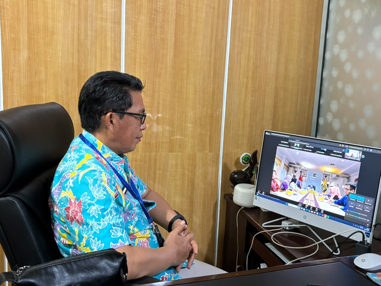 Kasi Penmad Kantor Kementerian Agama Kabupaten Tanggamus Ikuti Rapat Koordinasi BIAS dan Imunisasi Kejar HPV Secara Virtual