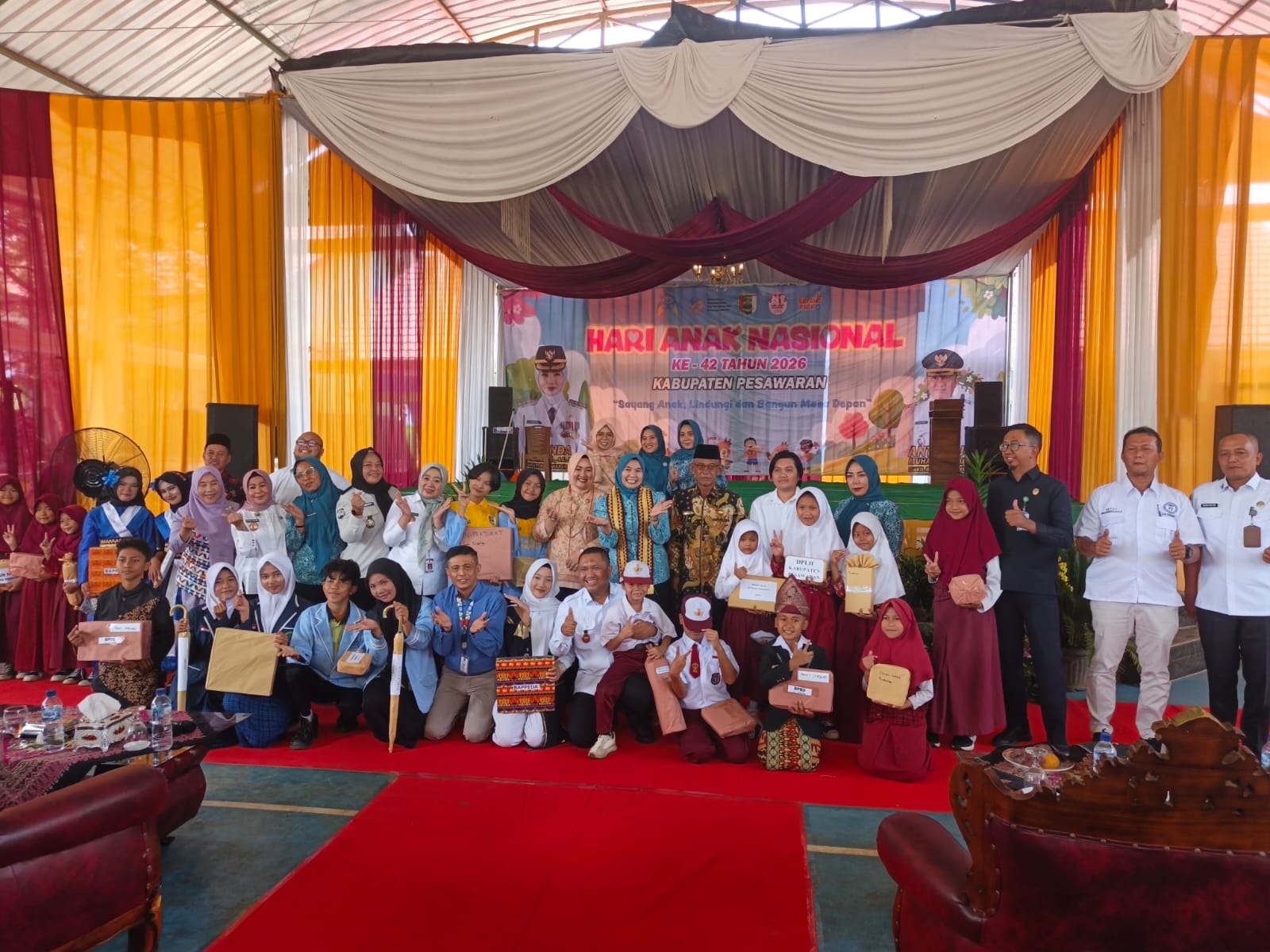 Farid Wajedi Bersama MTsN 2 Pesawaran Turut Sukseskan Peringatan Hari Anak Nasional ke-42