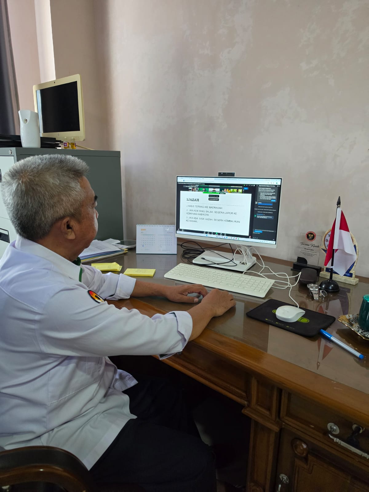Perkuat Validitas Data Pendidikan, Plt. Kasi Pendidikan Islam Kemenag Mesuji Ikuti Rapat Koordinasi Tim Kurikulum Secara Daring