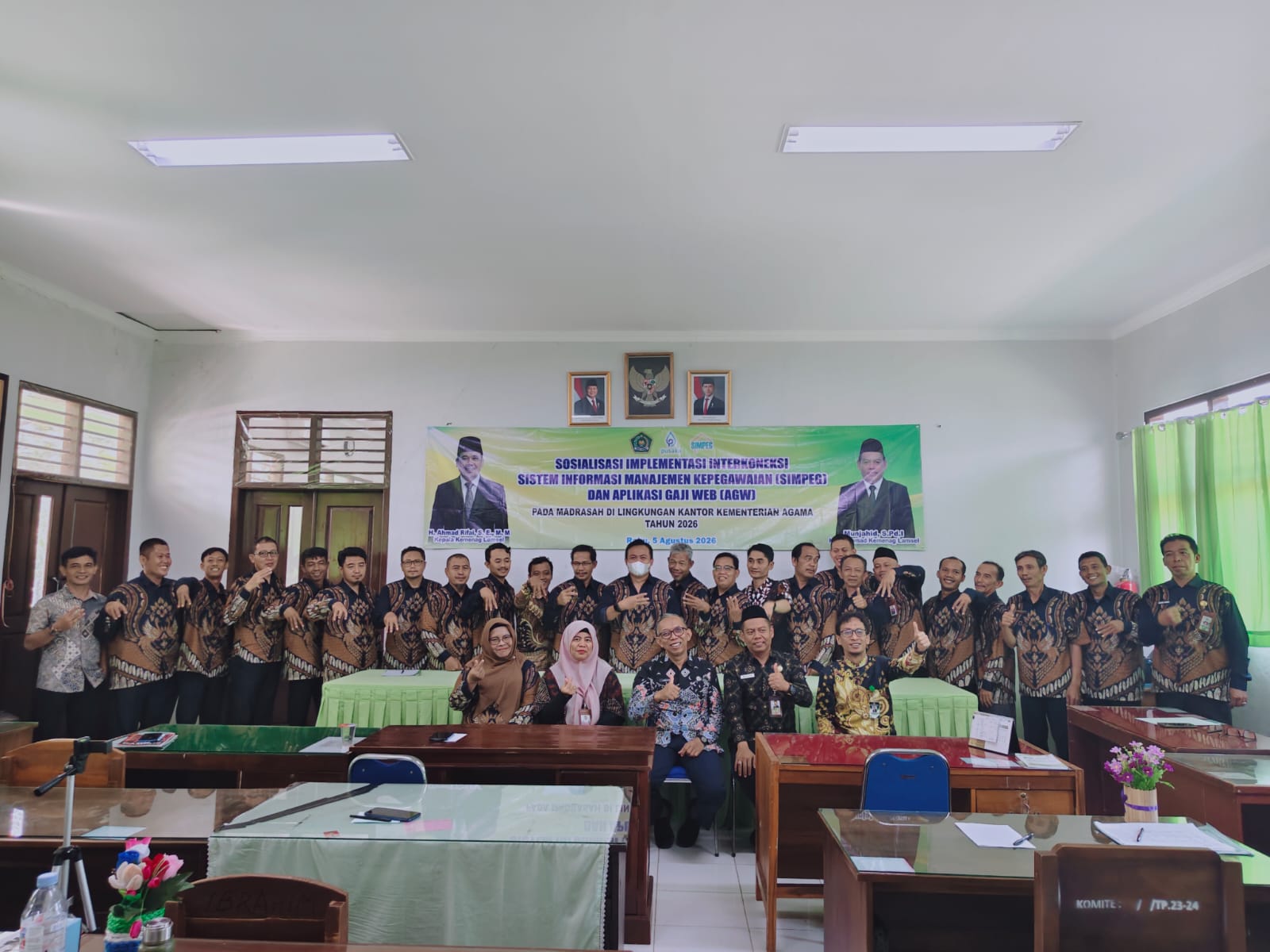 Akselerasi Tata Kelola Kepegawaian dan Penguatan Karakter Budaya Kerja: Kemenag Lampung Selatan Gelar Sosialisasi SIMPEG dan AGW di MAN 1 Lamsel