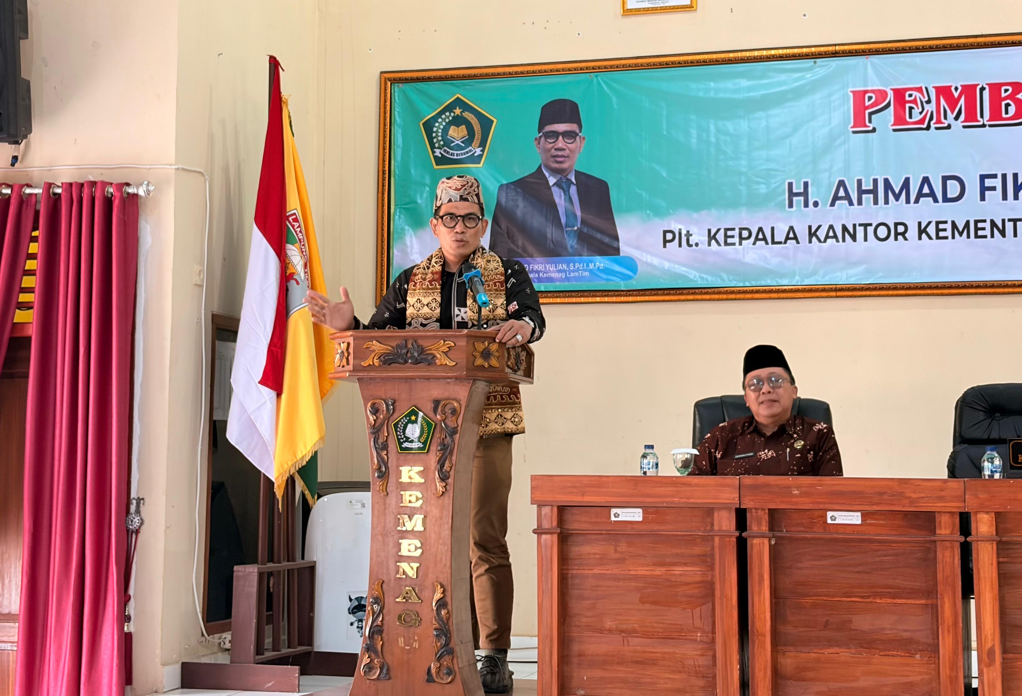 Pembinaan Perdana, Plt. Kepala Kemenag Lampung Timur Ajak ASN Perkuat Sinergi untuk Pelayanan yang Lebih Baik