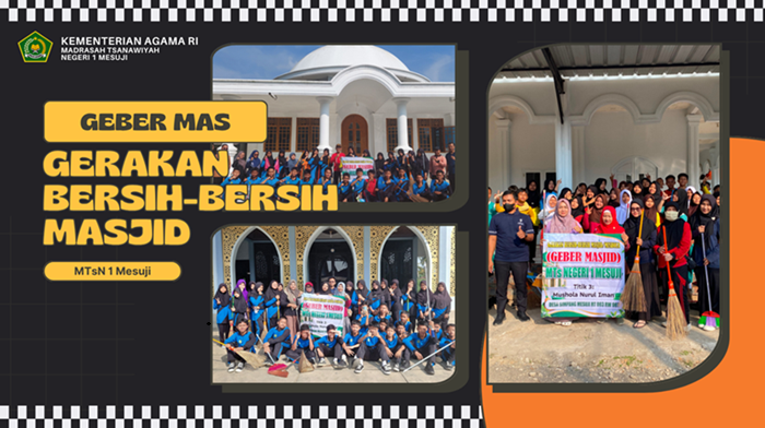 MTsN 1 Mesuji Gelar Geber Masjid di Tiga Tempat Ibadah