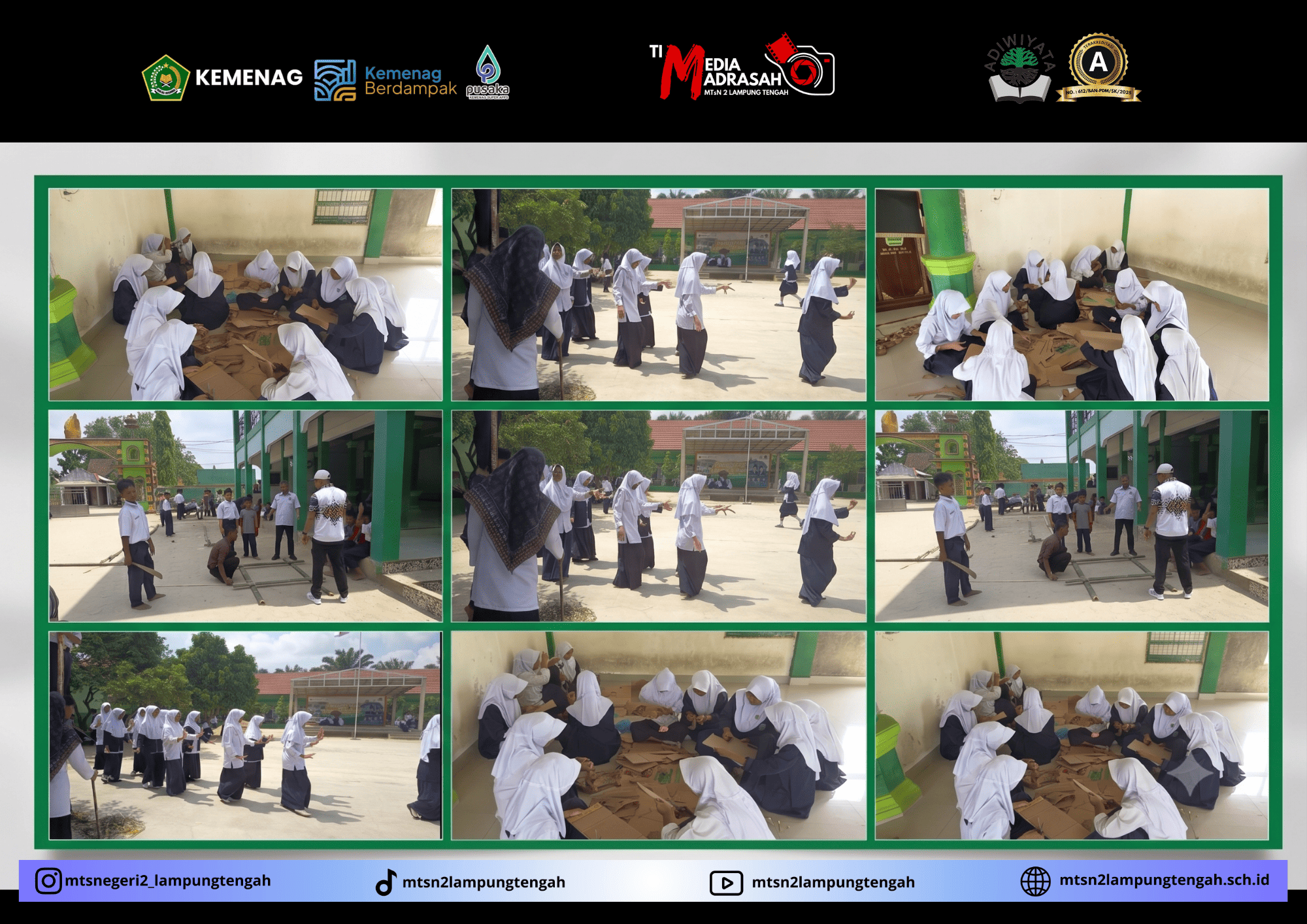 Tiga Tema, Satu Semangat! Siswa MTsN 2 Lampung Tengah Mulai Bersiap Taklukkan Karnaval HUT RI