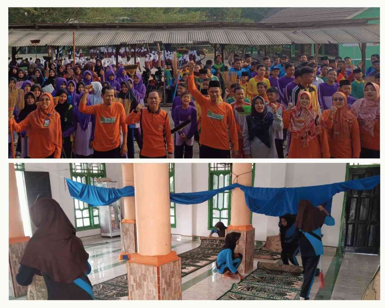Wujudkan Tempat Ibadah Bersih dan Nyaman, MTsN 2 Mesuji Gelar Aksi GEBERMAS
