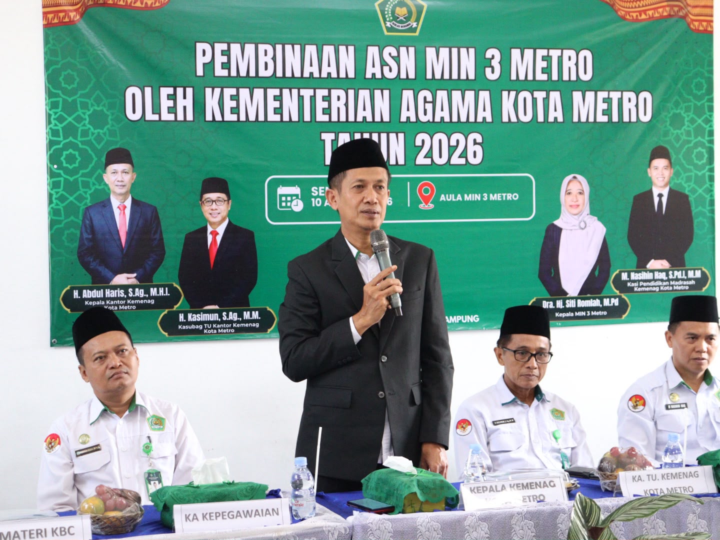 Kemenag Metro Buka Pembinaan ASN dan Workshop Kurikulum Berbasis Cinta di MIN 3 Metro