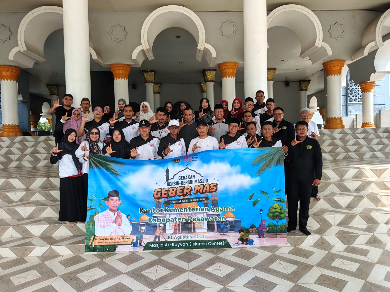 Kick Off Geber Mas di Pesawaran, Farid Wajedi: Kebersihan Masjid Tanggung Jawab Bersama