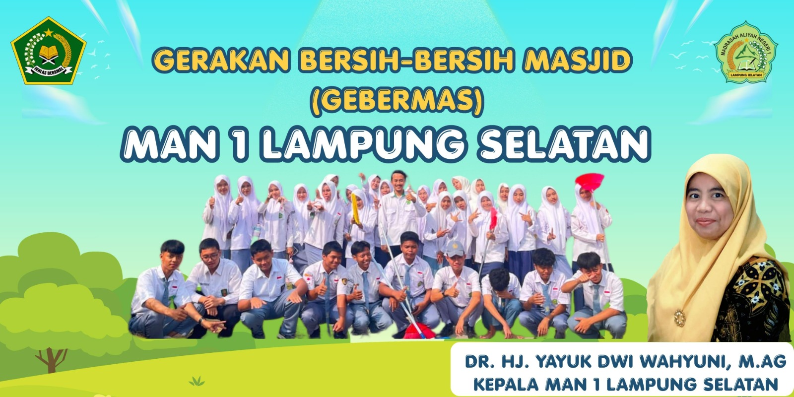 Siswa MAN 1 Lampung Selatan Gelar 'Gebermas' di Masjid Nurul Iman: Memupuk Karakter Generasi Muda Lewat Aksi Nyata