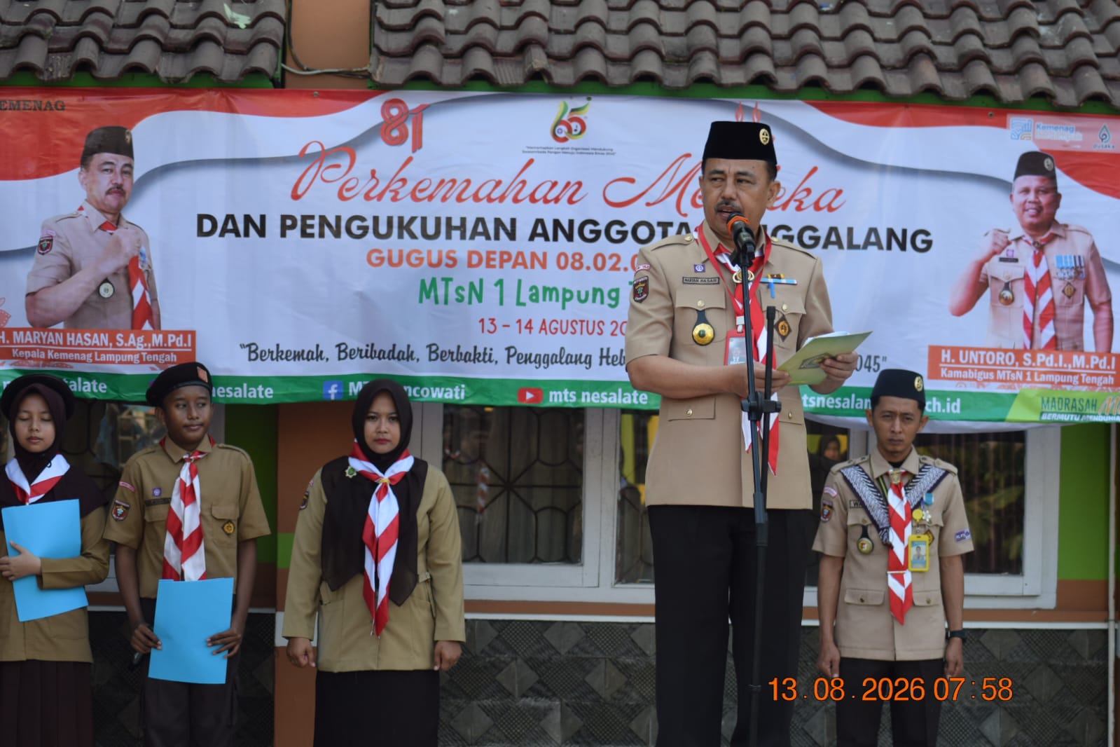 Pramuka Bukan Sekadar Berkemah, Kemenag Lampung Tengah Dorong Generasi Madrasah Berkarakter