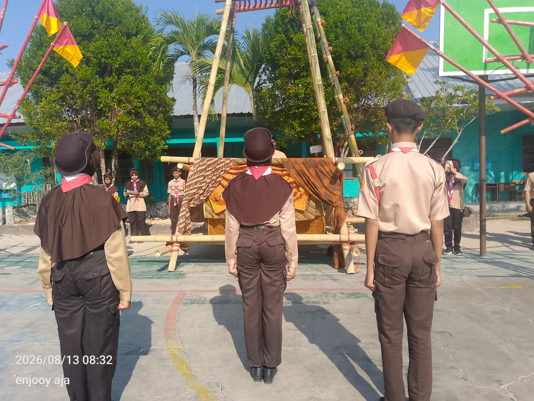 Kenalkan Dunia Pramuka, MTsN 1 Mesuji Gelar Penerimaan Tamu Penggalang