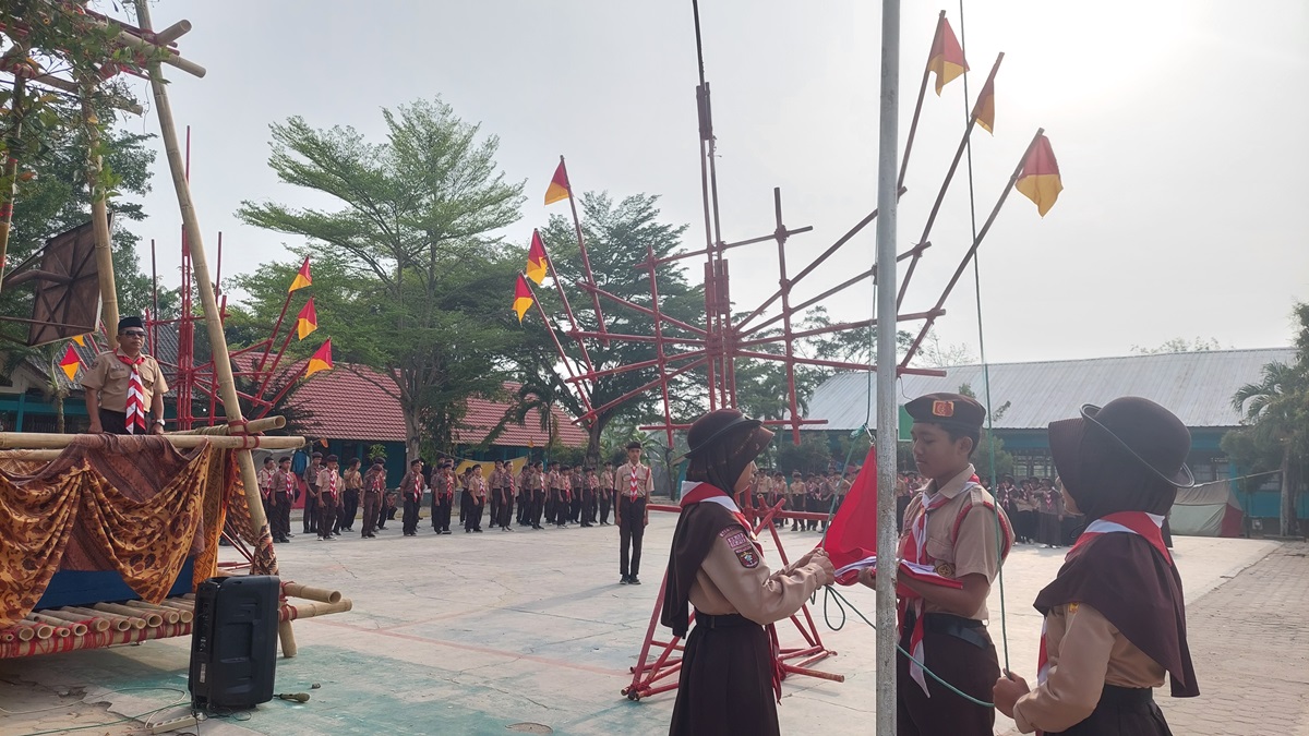 MTsN 1 Mesuji Peringati Hari Pramuka ke-65, Tanamkan Disiplin dan Kemandirian melalui PTP
