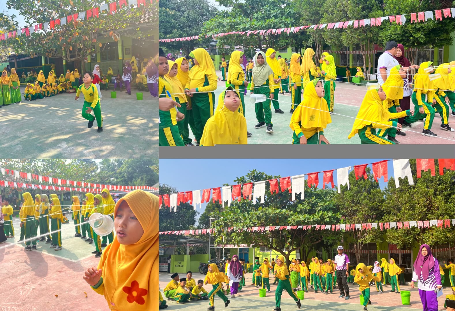 Lomba Pindah Bola dan Tiup Gelas Meriahkan Hari Ketiga HUT RI di MIN 1 Way Kanan