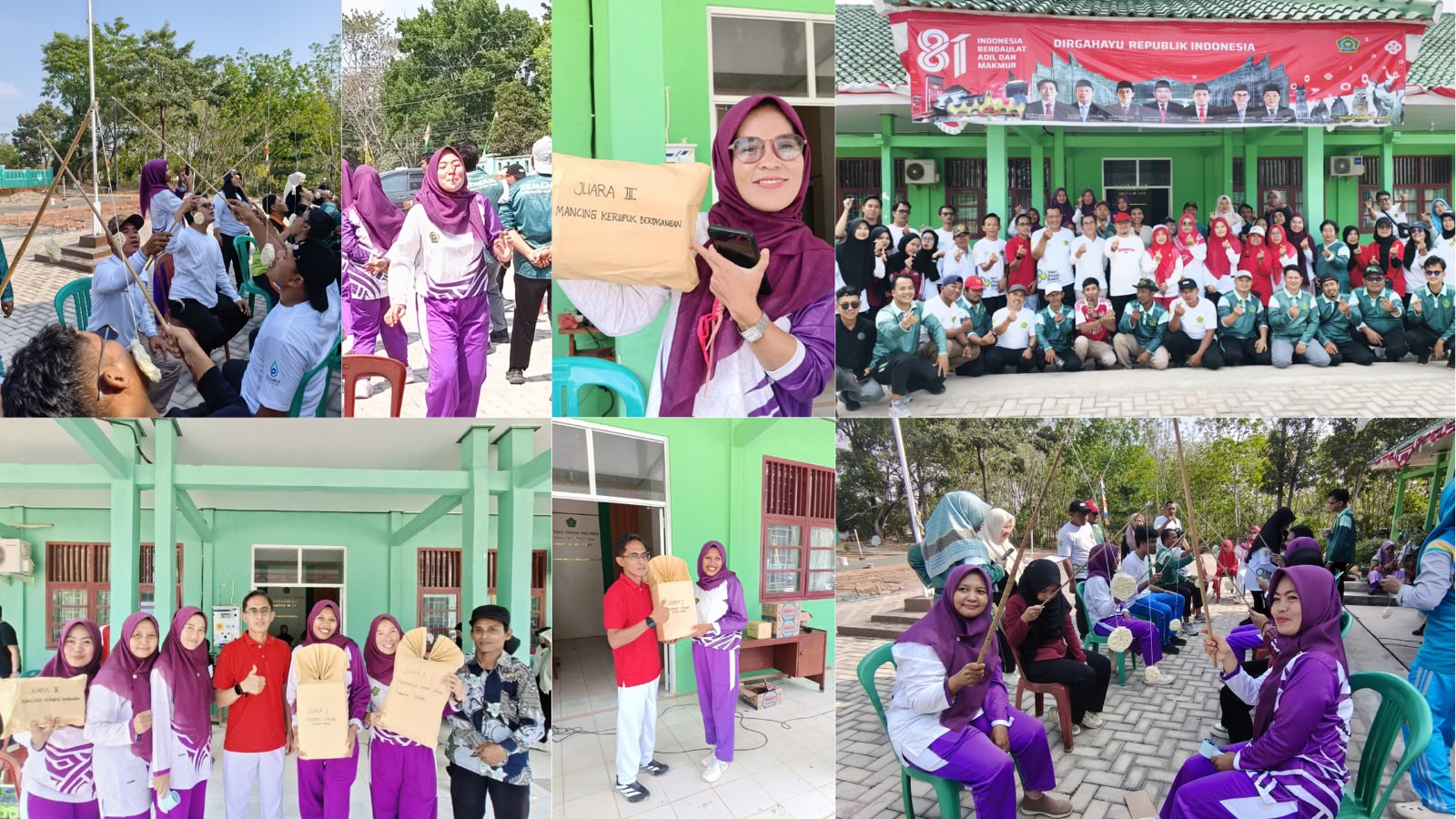 Kepala MIN 1 Way Kanan Bersama Guru dan Staf Meriahkan HUT ke-81 RI di Kementerian Agama Kabupaten Way Kanan