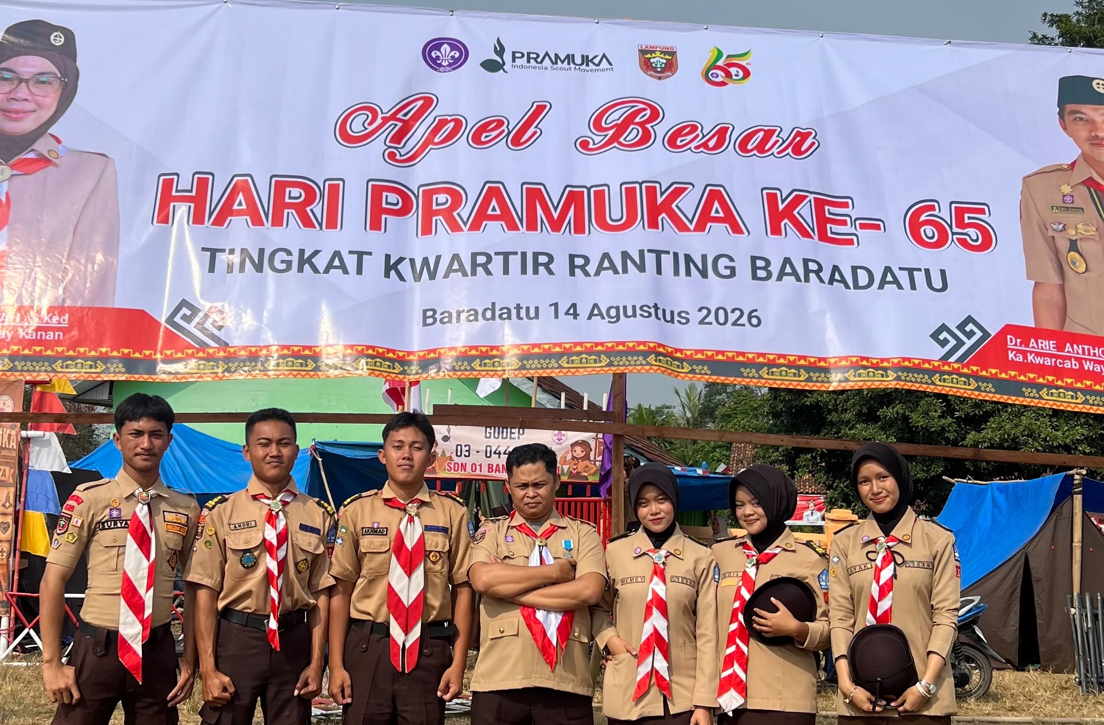 Penguatan Karakter dan Kedisiplinan: Pramuka MAN 1 Way Kanan Ikuti Apel Hari Pramuka di Bumi Merapi