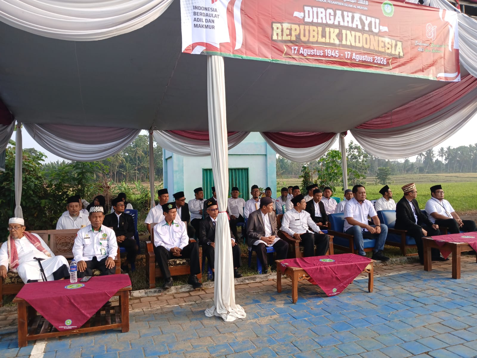 Kemenag Metro Hadiri Upacara HUT ke-81 RI di PP Al-Muhsin
