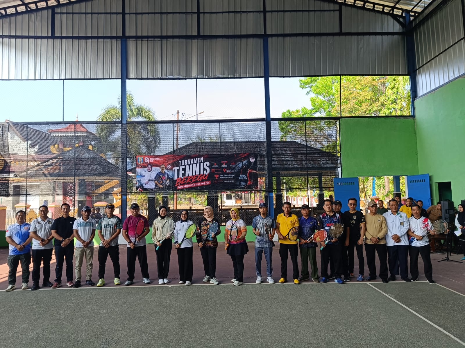 PELTI Way Kanan Gelar Turnamen Tenis Beregu, Kemenag Dukung Pembinaan Atlet