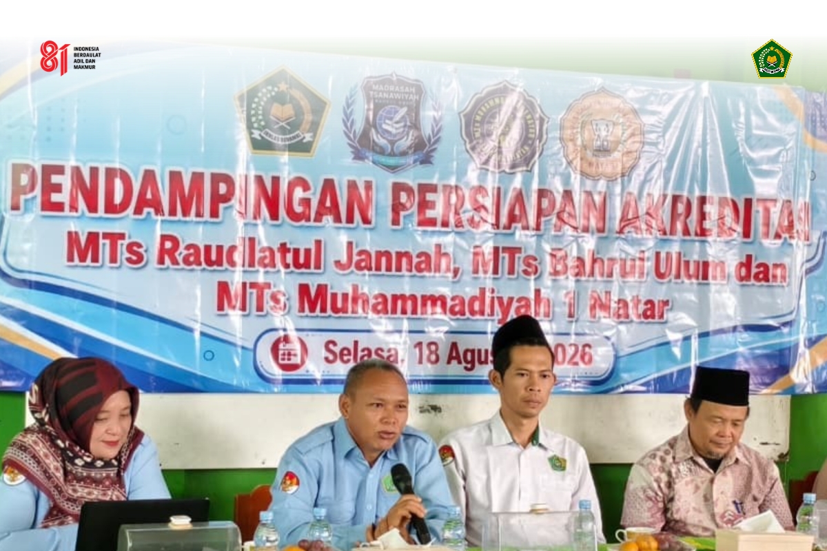 Kemenag Lamsel Dampingi Tiga Madrasah Hadapi Re-Akreditasi