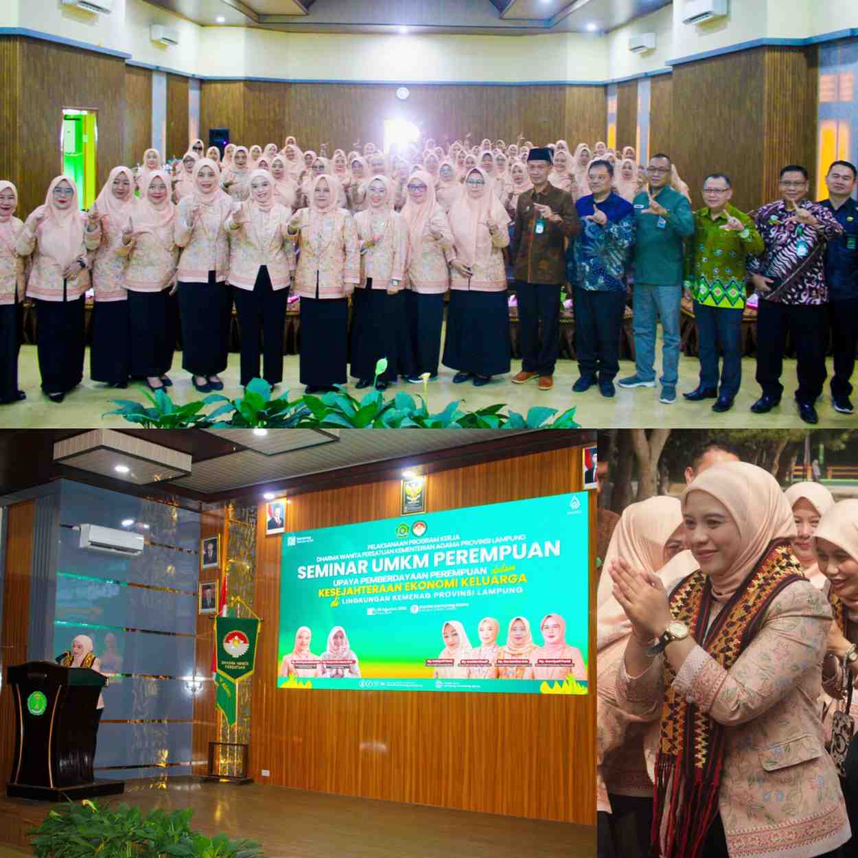 Suasana Hangat Pertemuan DWP Kemenag Lampung di Aula MAN 1 Metro, Sukses Gelar Seminar & Bazaar UMKM