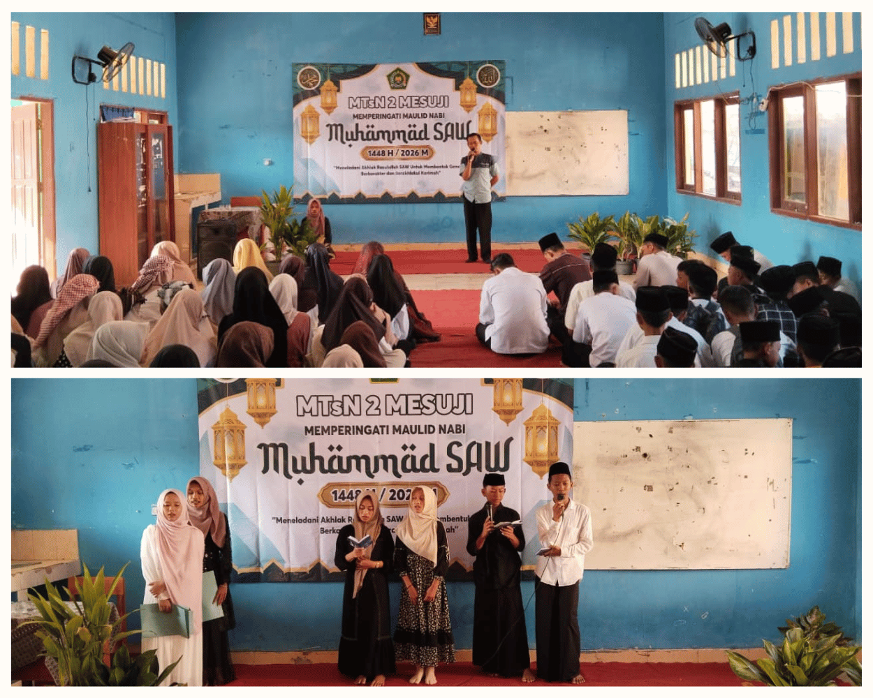 MTsn 2 Mesuji Gelar Peringatan Maulid Nabi Muhammad SAW 1448 H : Mencintai Rasulullah, Meneladani Akhlaknya, Merawat Indonesia