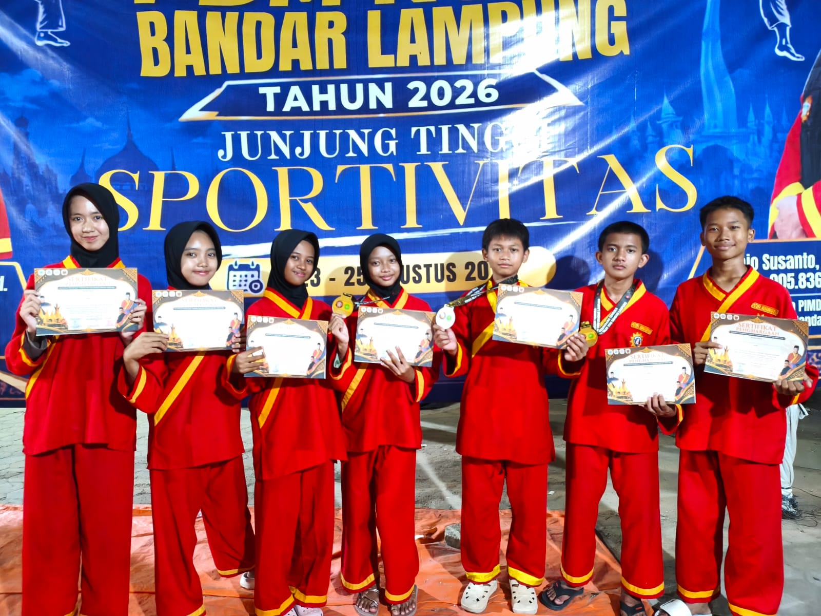 MTsN 1 Mesuji Raih Tujuh Medali di Kejuaraan Pencak Silat PDM Bandar Lampung