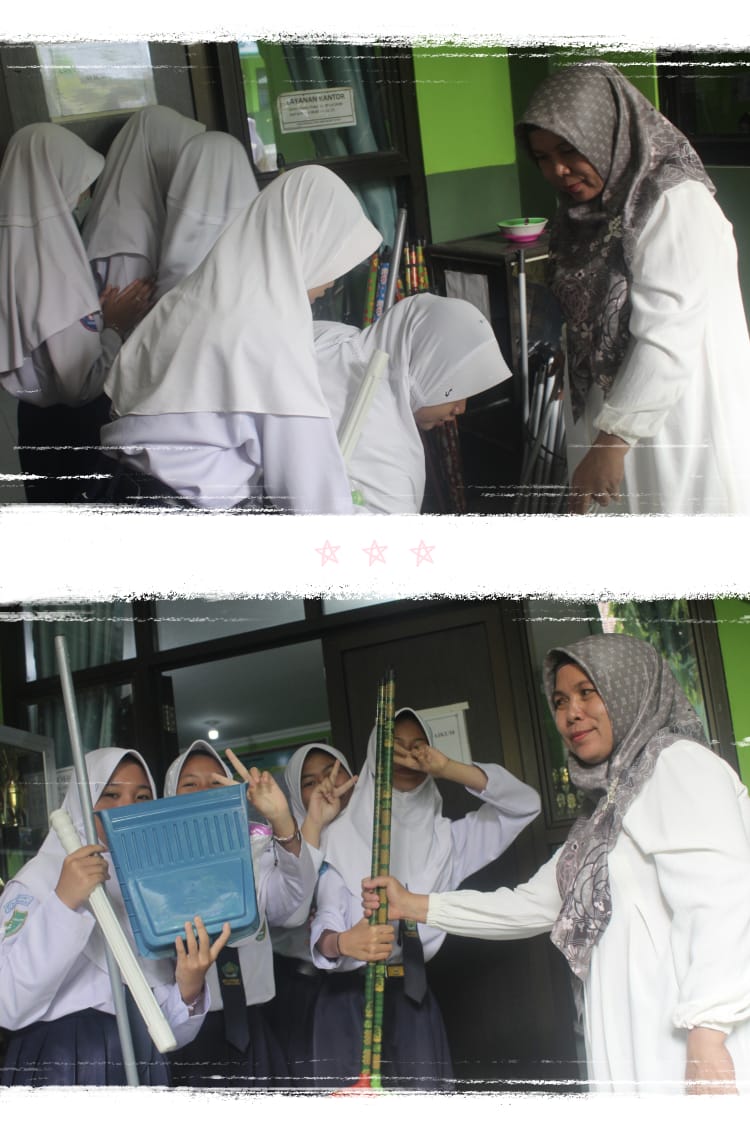 Waka Sarana dan Prasarana MTsN 1 Tanggamus Mendorong Kebersihan dan Kesehatan Lingkungan Belajar