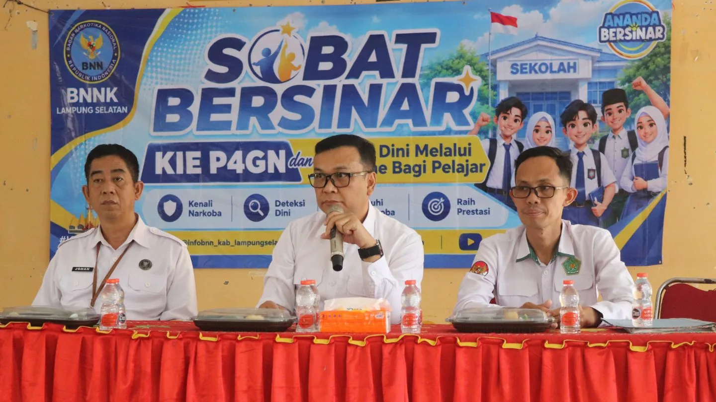 Lindungi Masa Depan Siswa, BNNK Lamsel Gelar Edukasi P4GN dan Tes Urine di MTsN 1 Lampung Selatan