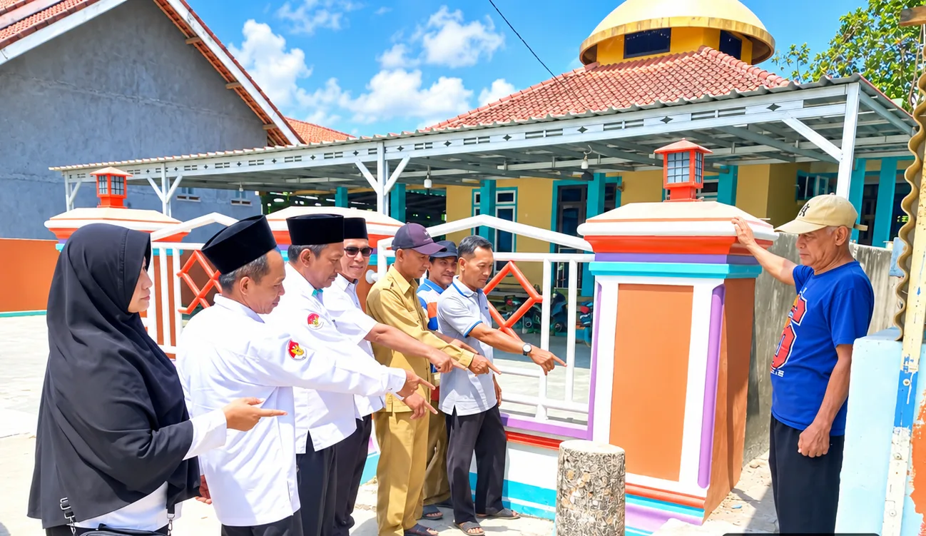 Pastikan Data Sesuai Kondisi Lapangan, Kepala KUA Simpang Pematang Cek Lokasi Pengajuan Akta Ikrar Wakaf