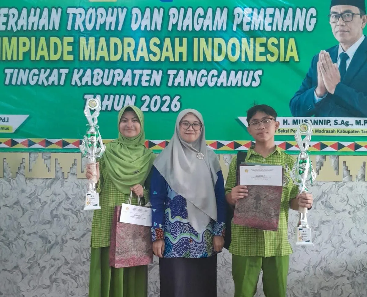 Ukir Prestasi di OMI 2026, Dua Murid MTsN 1 Tanggamus Melaju ke Tingkat Provinsi