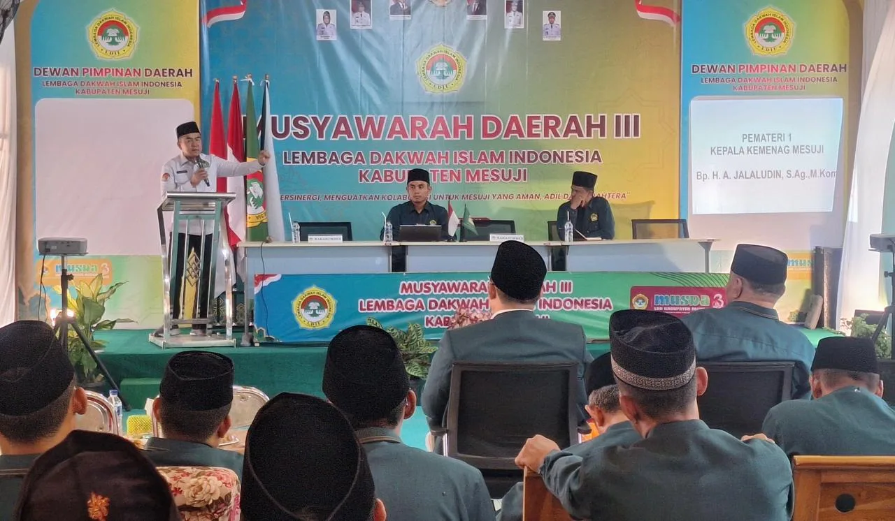 Kakan kemenag Mesuji Sampaikan Pesan Moderasi Beragama dan Dakwah di Musda III LDII