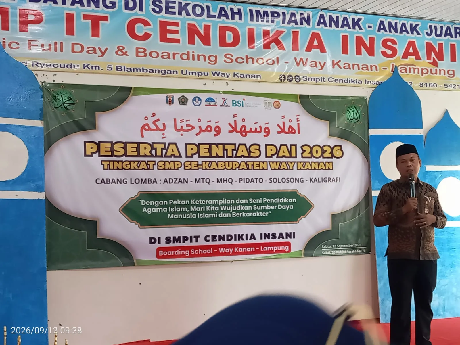 Kasi PAPKI Kemenag Way Kanan Buka Pentas PAI SMP Tingkat Kabupaten Tahun 2026