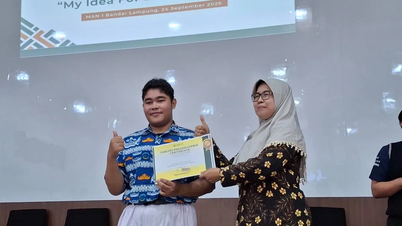 Asah Kemampuan Public Speaking, Murid Kelas X MAN 1 Bandar Lampung Ikuti Speech Contest Bersama Garlint