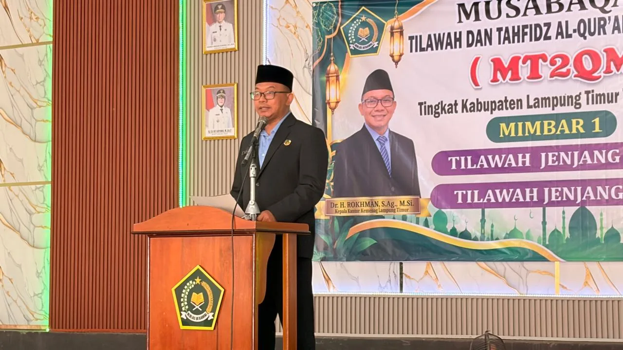 Kakankemenag Buka MT2QM ke-6 Lampung Timur 2026, Perkuat Pembinaan Generasi Qur’ani