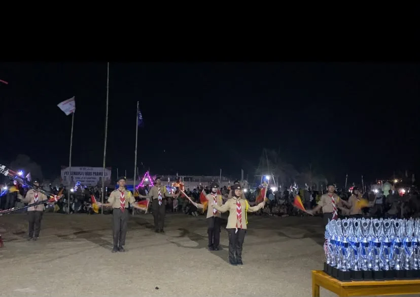 Tampilkan Kreativitas dan Budaya Nusantara, Kontingen Pramuka MAN 1 Mesuji Pukau Penonton
